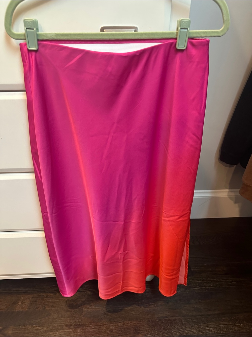 a new day Pink to Orange Ombre Skirt